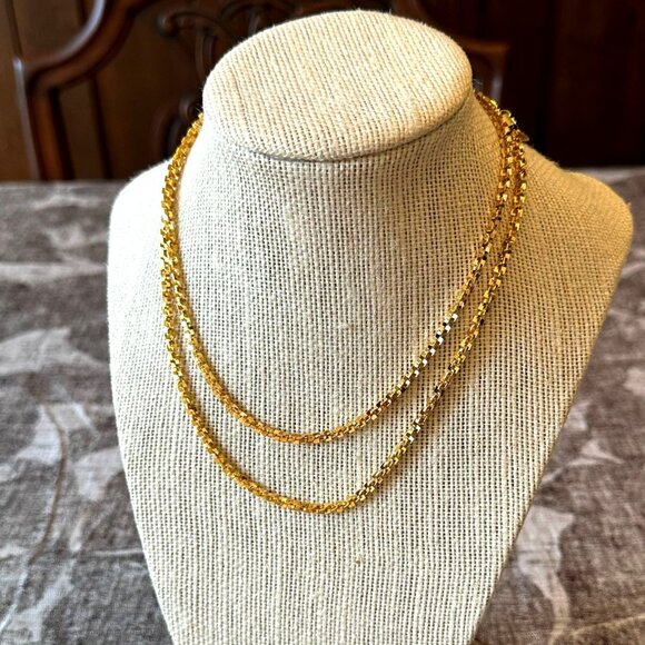 Premier Designs 30" Gold-Tone Diamond Cut Specialty Sparkle Chain Necklace - Picture 2 of 6